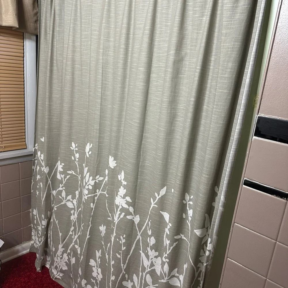 Elegant Grey and White Shower Curtain